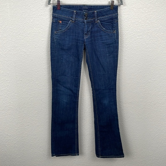 Vintage Hudson Flap Pocket Low Rise Y2K Jeans Dark Wash Sz 25 - Picture 2 of 13